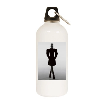 Rosie Huntington-Whiteley White Water Bottle With Carabiner