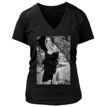 Rosie Huntington-Whiteley Women's Deep V-Neck TShirt