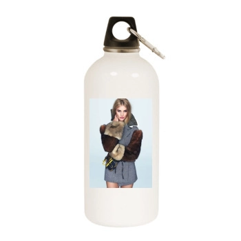 Rosie Huntington-Whiteley White Water Bottle With Carabiner