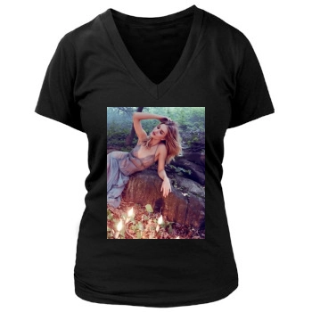 Rosie Huntington-Whiteley Women's Deep V-Neck TShirt