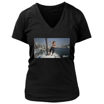 Rosie Huntington-Whiteley Women's Deep V-Neck TShirt