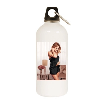 Rosie Huntington-Whiteley White Water Bottle With Carabiner