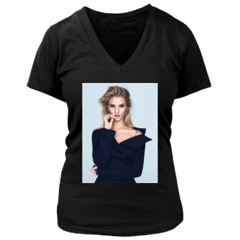 Rosie Huntington-Whiteley Women's Deep V-Neck TShirt