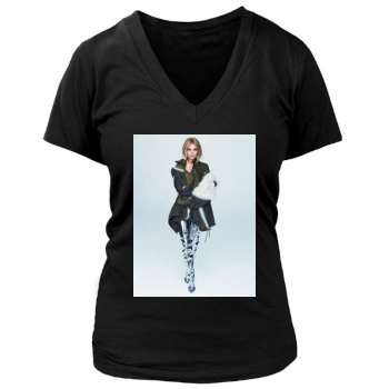 Rosie Huntington-Whiteley Women's Deep V-Neck TShirt