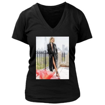 Rosie Huntington-Whiteley Women's Deep V-Neck TShirt