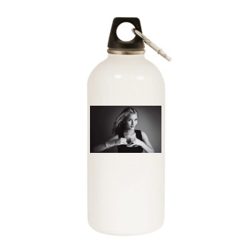 Rosie Huntington-Whiteley White Water Bottle With Carabiner