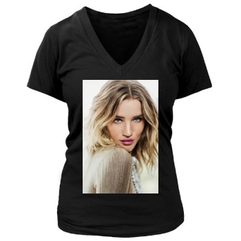 Rosie Huntington-Whiteley Women's Deep V-Neck TShirt