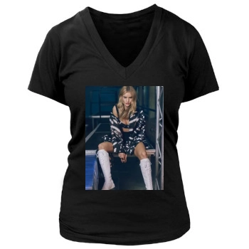 Rosie Huntington-Whiteley Women's Deep V-Neck TShirt