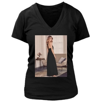 Rosie Huntington-Whiteley Women's Deep V-Neck TShirt