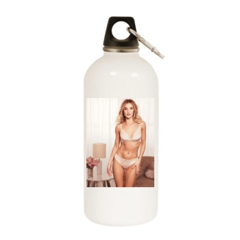 Rosie Huntington-Whiteley White Water Bottle With Carabiner