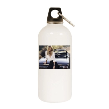 Rosie Huntington-Whiteley White Water Bottle With Carabiner