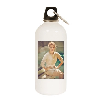 Rosie Huntington-Whiteley White Water Bottle With Carabiner