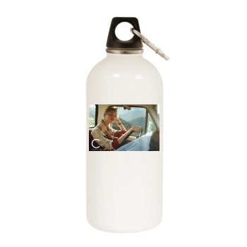 Rosie Huntington-Whiteley White Water Bottle With Carabiner