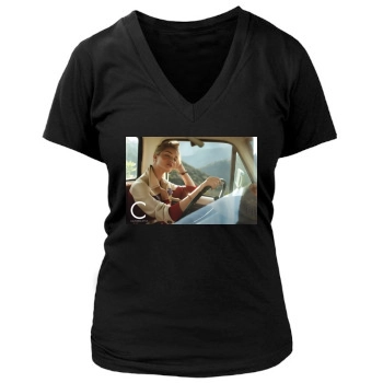 Rosie Huntington-Whiteley Women's Deep V-Neck TShirt