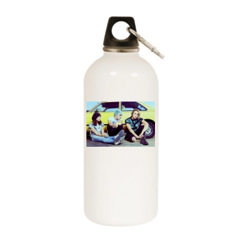 Waterparks White Water Bottle With Carabiner