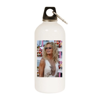 Farrah Fawcett White Water Bottle With Carabiner