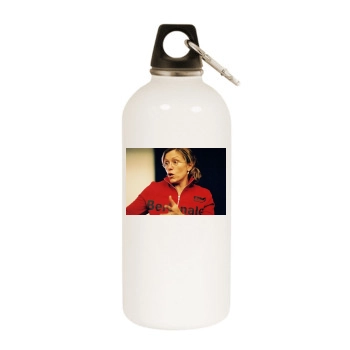 Frances McDormand White Water Bottle With Carabiner