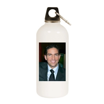 James Caviezel White Water Bottle With Carabiner