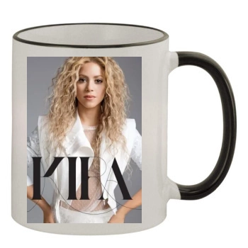 Shakira 11oz Colored Rim & Handle Mug