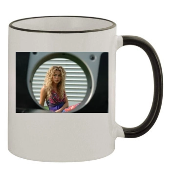 Shakira 11oz Colored Rim & Handle Mug