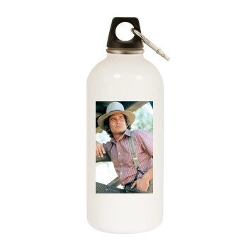 Michael Landon White Water Bottle With Carabiner