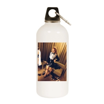 Sophie Turner White Water Bottle With Carabiner