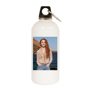 Sophie Turner White Water Bottle With Carabiner