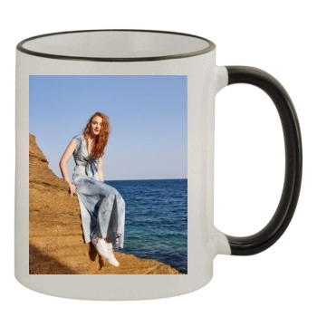 Sophie Turner 11oz Colored Rim & Handle Mug