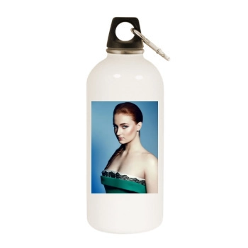 Sophie Turner White Water Bottle With Carabiner