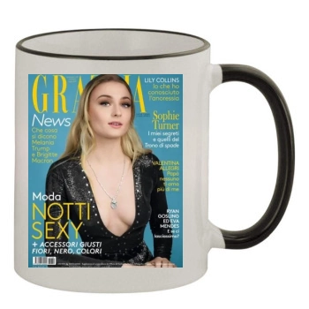 Sophie Turner 11oz Colored Rim & Handle Mug