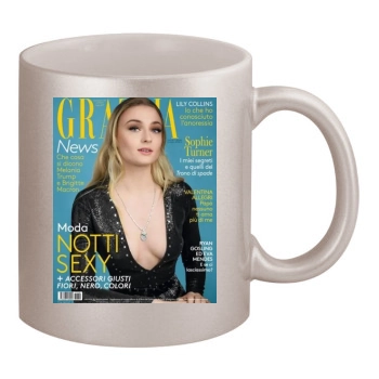 Sophie Turner 11oz Metallic Silver Mug