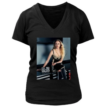 Sophie Turner Women's Deep V-Neck TShirt