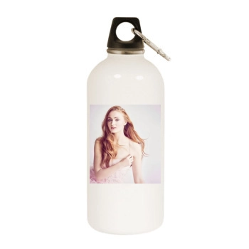 Sophie Turner White Water Bottle With Carabiner