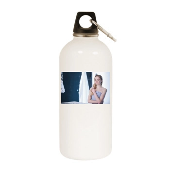 Sophie Turner White Water Bottle With Carabiner