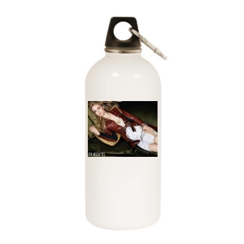 Sophie Turner White Water Bottle With Carabiner