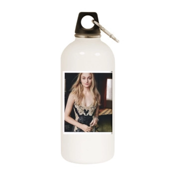 Sophie Turner White Water Bottle With Carabiner