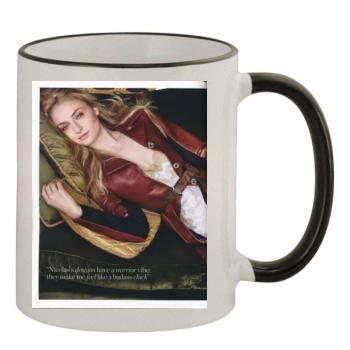 Sophie Turner 11oz Colored Rim & Handle Mug