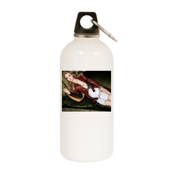 Sophie Turner White Water Bottle With Carabiner