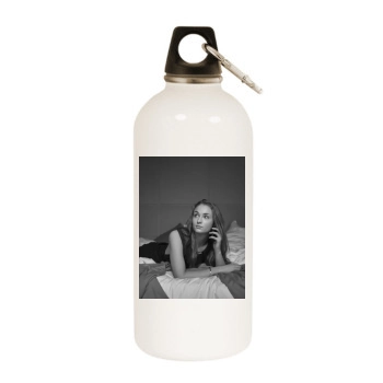 Sophie Turner White Water Bottle With Carabiner