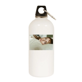 Sophie Turner White Water Bottle With Carabiner