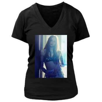 Sophie Turner Women's Deep V-Neck TShirt