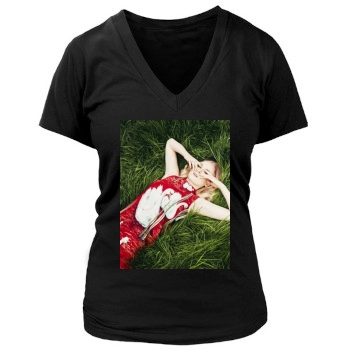 Sophie Turner Women's Deep V-Neck TShirt