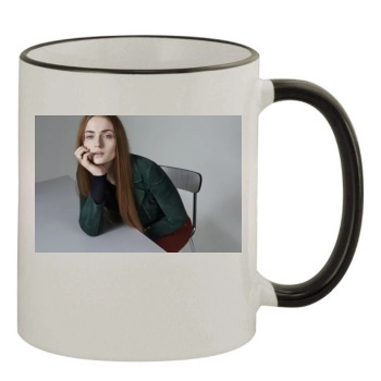 Sophie Turner 11oz Colored Rim & Handle Mug