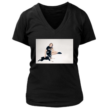 Sophie Turner Women's Deep V-Neck TShirt