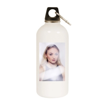 Sophie Turner White Water Bottle With Carabiner