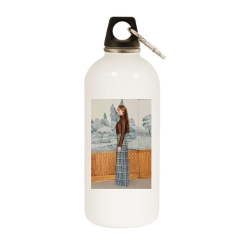 Sophie Turner White Water Bottle With Carabiner