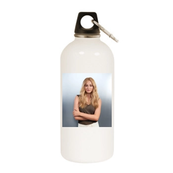 Sophie Turner White Water Bottle With Carabiner