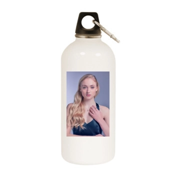 Sophie Turner White Water Bottle With Carabiner