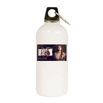 Sophie Turner White Water Bottle With Carabiner