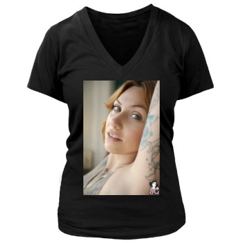 Buellher Women's Deep V-Neck TShirt